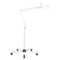 Lámpara de lupa Luz blanca Lupa definitiva Ajuste flexible Base de cinco patas Cubierta antipolvo Blanco - details 0