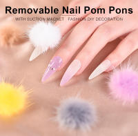 Bolas de Pom Poms KADS 5Pcs para Uñas Accesorios de Manicura con Diseño Artístico y Magnético Detachable en 9 Colores - details 0
