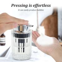 Dispensador, contenedor de iluminación de mano ES recargable, botella con bomba de jabón de plástico duradero, utilizado para baño y cocina - details 3