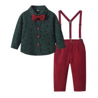 Cárdigan de manga larga con estampado otoñal y lazo, traje formal de moda para niños grandes, ropa infantil - details 0