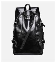 Mochila Casual Vintage de Cuero PU Suave Gran Capacidad Impermeable Bolsa de Hombro para Laptop - details 24