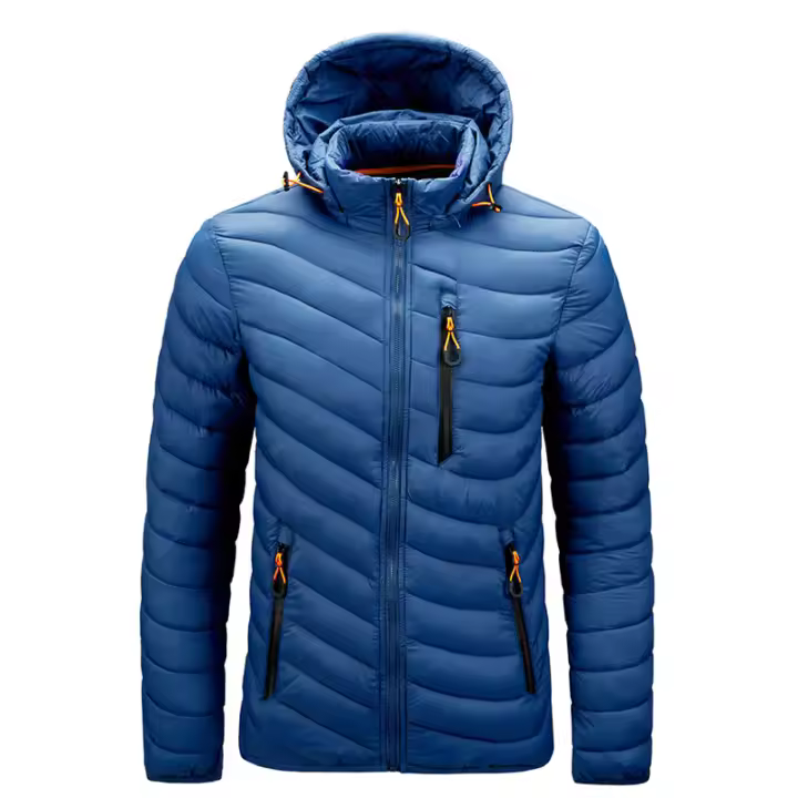 Chaqueta impermeable para hombre, parka gruesa con capucha, informal, ajustada, a la moda, novedad de otoño, invierno, 2023 - 1