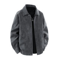 Chaqueta de Cuero Retro Sencilla de CHAIFENKO Ajuste Suelto Versátil para Otoño-Invierno - details 3