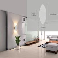 Goeco Luz de Pared Nórdica Blanca, Aluminio, 6W, 3000K Ahorro de Energía, Iluminación Interior para Sala de Estar, Dormitorio, Espejo, Escalera, Pasillo, Entrada - details 0