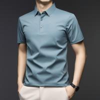 Polo de Hombre de Manga Corta Cuello Corto, Seda de Hielo, Transpirable, Amigable con la Piel, Tendencia - details 2