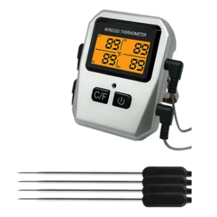 Tuya-termómetro inalámbrico para carne y comida, herramienta de cocina, horno, parrilla, barbacoa, Bluetooth, medidor de temperatura, 100M, plateado - 1