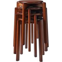 Juego de 4 Taburetes Redondos de Madera Taburetes de Bar Silla Apilable Mini Taburete - details 9