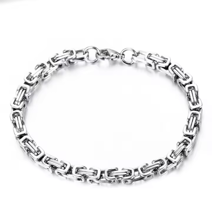 Pulsera de Acero Inoxidable 316L Color Oro Estilo Hip Hop para Hombres y Mujeres - 1
