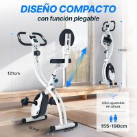 Bicicleta Estática Plegable hasta 130 KG Extra Silenciosa con Sillín de Comodidad Ajustable - details 22