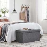 Baúl de Almacenamiento Plegable 38 x 76 x 38 cm Soporte hasta 300 kg Ideal para Sala de Estar Dormitorio - details 5