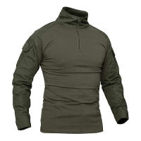 MAGCOMSEN-Camiseta de manga larga para hombre, camisa táctica con cremallera, 1/4 - details 1