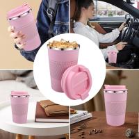 Taza de Café Roja de 380mL Termo de Acero Inoxidable 304 Portátil Antibacteriano para Coche - details 27