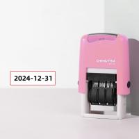 Sellos automáticos de fecha de retorno de tinta, versión en inglés, sellos autoentintados de funcionamiento suave, sello de rueda de fecha artesanal ajustable DIY - details 5