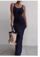 Moda mujer nueva tendencia Z Color sólido Sexy elegante Godde Single ulder Drees - details 39