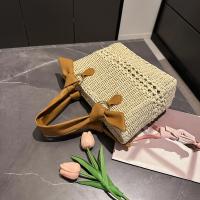 Bolso de Playa de Paja Tejida Ligero y Duradero Gran Capacidad para Vacaciones, Picnics, Uso Diario - details 4