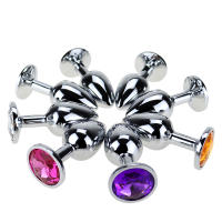 Juguetes Sexuales para Pareja Anal Plug de Acero Inoxidable Suave Dildo Cola Joyería de Cristal Entrenador BDSM Productos Sexuales Tienda - details 6