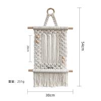 Colgante de Pared Boho con Macramé Tapiz Artesanal de Algodón Orgánico para Sala de Estar, Dormitorio y Exteriores - details 0