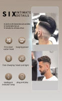 Kemei-cortadora de pelo eléctrica para hombre, afeitadora recargable, profesional, para Barbero y barba - details 1