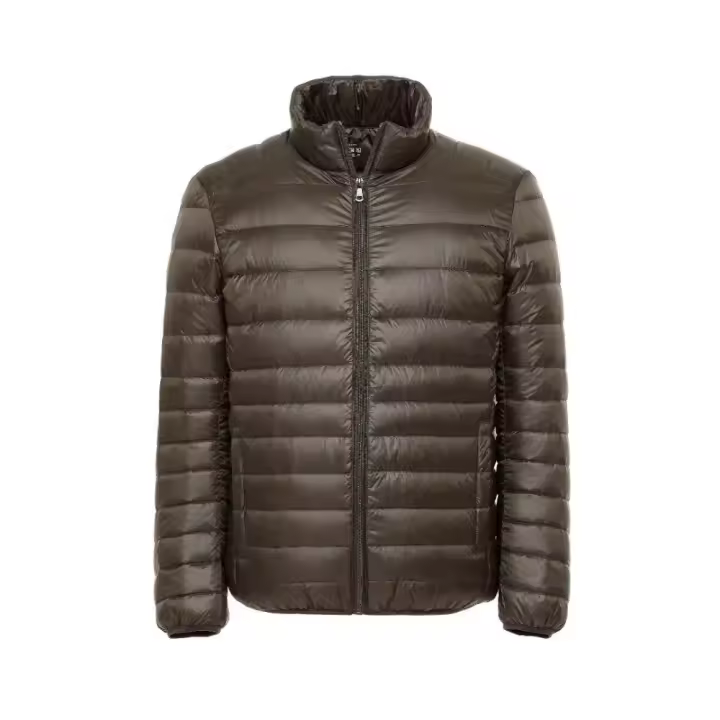 Chaqueta de plumón ultraligera para hombre, cortavientos de plumas, abrigo cálido portátil ligero, 5XL, 6XL - 1