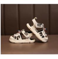 Sandalias con tapa para los dedos de los pies para niños, zapatos de suela suave de astronauta de dibujos animados, zapatos para caminar para bebés, zapatos de playa casuales de gancho y bucle para vacaciones de verano - details 11