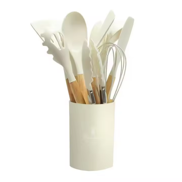 Juego de utensilios de cocina de silicona, 12 piezas/juego de utensilios de cocina antiadherentes resistentes al calor, juego de utensilios de cocina para el hogar, comedor, barbacoa - 1
