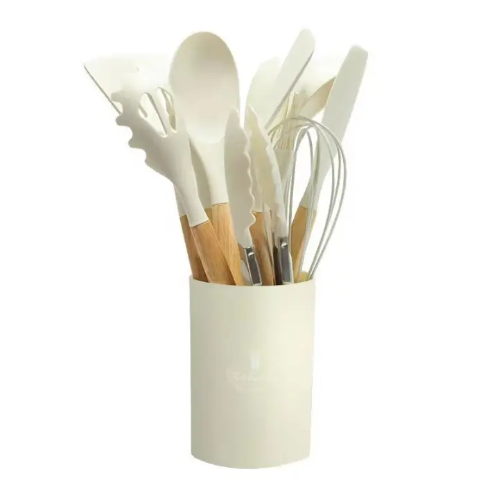 Juego de utensilios de cocina de silicona, 12 piezas/juego de utensilios de cocina antiadherentes resistentes al calor, juego de utensilios de cocina para el hogar, comedor, barbacoa - 1