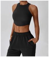 Top Deportivo de Yoga para Mujer Gimnasio Crop Tops Sin Costuras Uso en la Calle Cuello Redondo Manga Corta Secado Rápido Ideal para Primavera/Verano - details 23