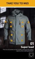 Chaqueta M65 larga táctica a prueba de viento para senderismo Hanye - details 3
