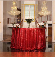 Mantel de Mesa de Lentejuelas Redondo de 120cm Ideal para Bodas, Cumpleaños, Navidad, Exteriores - details 6
