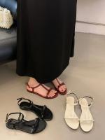 Nuevo estilo de hadas palabra romana con sandalias zapatos de mujer sandalias planas ropa de verano zapatos de playa con punta abierta - details 21