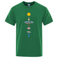 Camiseta con Estampado de Planetas del Sistema Solar para Hombre, Prenda Holgada, Manga Regular, Diseño Cósmico, Ropa de Moda, Informal, Gran Tamaño - details 14