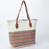 Bolsa de playa a rayas 2024, bolso de hombro para las axilas, bolso de lona informal de gran capacidad. - details 26