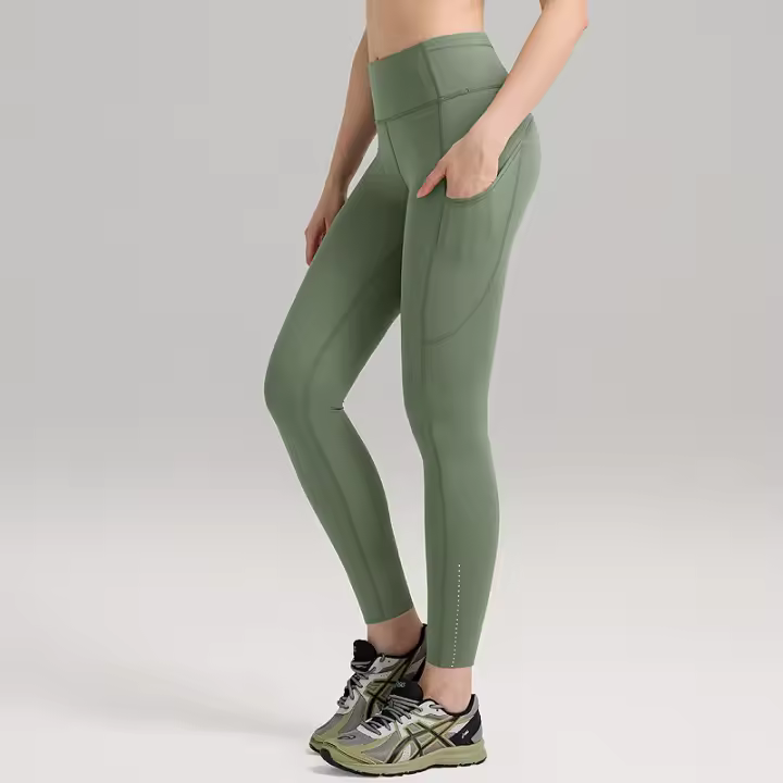 Pantalones de yoga de cintura alta, pantalones de fitness para mujer, pantalones de ejercicio para correr con bolsillos - 1