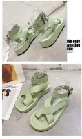 Sandalias de verano con punta redonda, estilo de Color sólido, versión, zapatos individuales cómodos para mujer - details 17