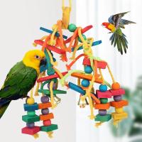 Juguetes de madera para loros, jaula de pájaros de amor, juguetes de entrenamiento divertidos, cuerda de algodón, juguete resistente a las mordeduras, producto para mascotas - details 2