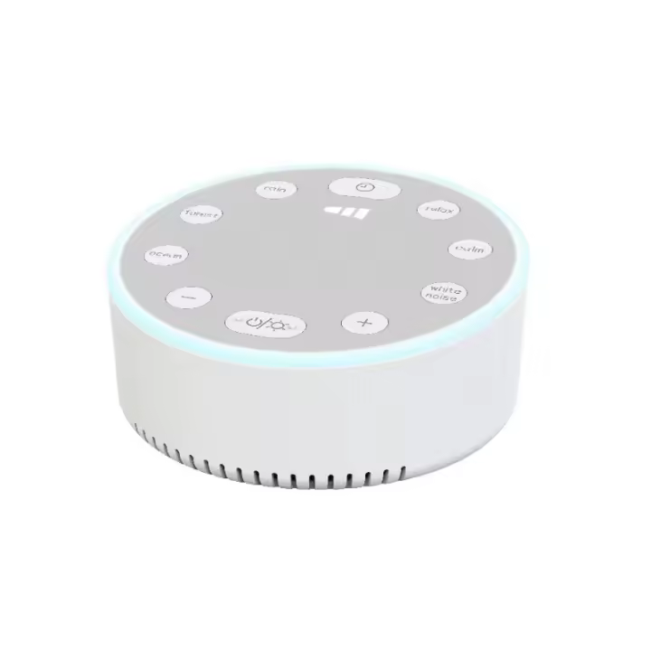 Instrumento de sueño con ruido blanco ruido blanco para ayudar a dormir para regular el estado de ánimo respiración luz altavoz Máquina de ruido blanco para bebés, dispositivo recargable por USB, temporizador, reproductor de sonido para dormir - 1