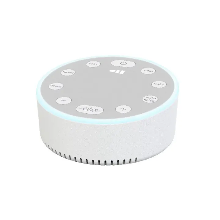 Instrumento de sueño con ruido blanco ruido blanco para ayudar a dormir para regular el estado de ánimo respiración luz altavoz Máquina de ruido blanco para bebés, dispositivo recargable por USB, temporizador, reproductor de sonido para dormir - 1