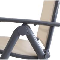 Silla plegable de aluminio Korfu, 67 x 59 x 113 cm, Carbón - details 70