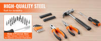 SucceBuy Kit de herramientas, juego de herramientas manuales generales para el hogar, con estuche de almacenamiento portátil, acero de alta calidad, para el mantenimiento del hogar, tareas de bricolaje y reparaciones de automóviles - details 1