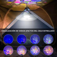 Ventilador eléctrico con control remoto Luz de cielo estrellado LED con ajuste de color y intensidad Cuchillas retráctiles Múltiples estilos de cielo estrellado Control de botón de empujamiento - details 0