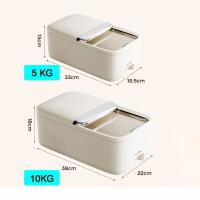Con cubierta deslizante, caja de almacenamiento de arroz de 5/10kg, a prueba de insectos, a prueba de humedad, contenedor de alimentos de grano, tarro sellado de gran capacidad - details 1