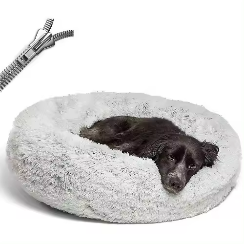 Cama Redonda para Perros medianos y grandes, suave y lavable, (Diámetro 50cm) - 1