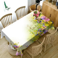 wer Rose Plant - Cubierta de mesa impermeable de tela rectangular 3d para fiesta, hogar, cocina - details 5
