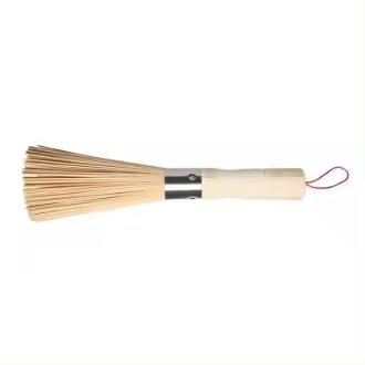 Cepillo de limpieza para wok y cocina con mango largo hecho de bambú natural, herramienta de cocina para el hogar y restaurante. - 1