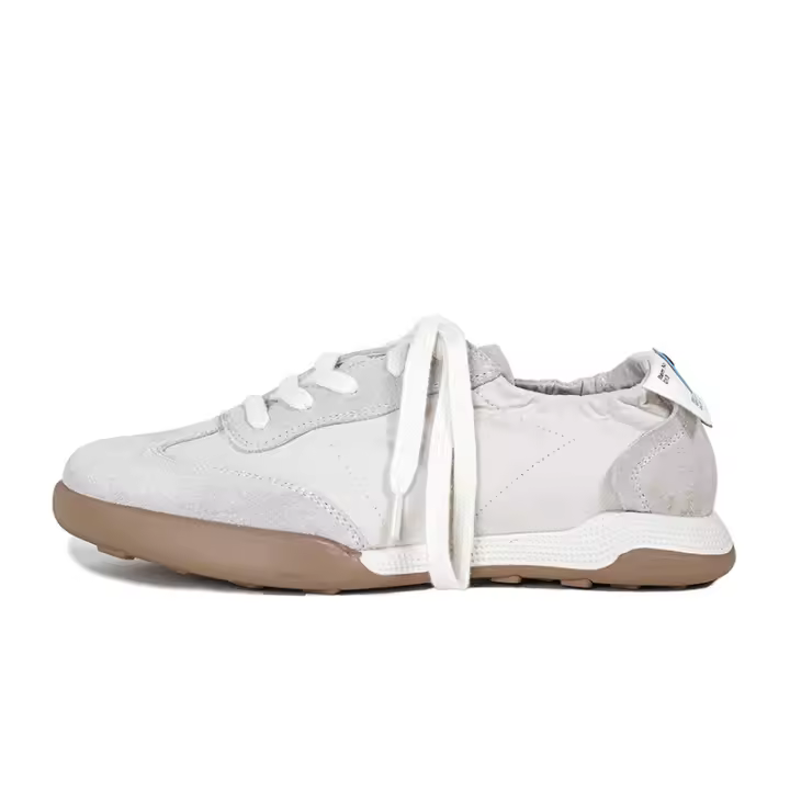 Cuero casual deportes Forrest Gump zapatos pequeños zapatos blancos zapatos de entrenamiento de ballet de las mujeres. - 1