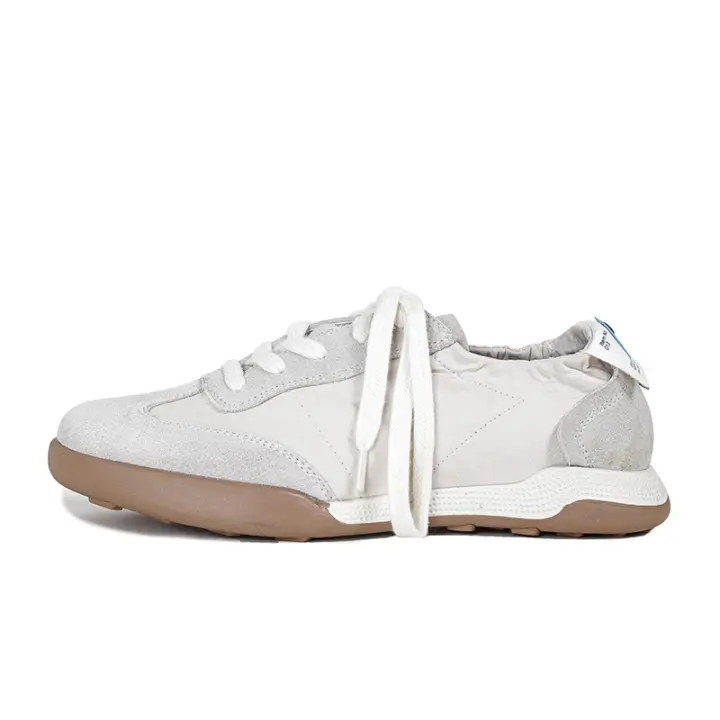 Cuero casual deportes Forrest Gump zapatos pequeños zapatos blancos zapatos de entrenamiento de ballet de las mujeres. - 1