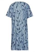 Vestido de talla grande para mujer, novedad de verano 2025, vestido con estampado y cuello en V, vestidos tipo Jersey sueltos - details 5