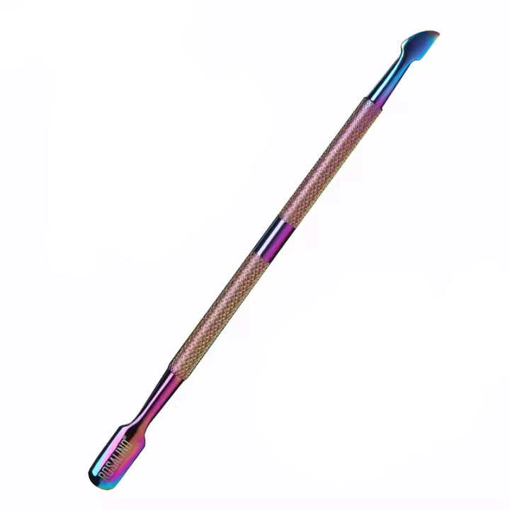 ROSALIND-Herramienta de manicura para uñas, removedor de empuje de piel muerta, empujador de cutículas de acero inoxidable de doble punta, limpiador de Arte de uñas - 1