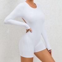 Mono de Yoga sin Espalda 2024 Traje de Gimnasio para Mujeres de Manga Larga Ropa Deportiva de Moda - details 20