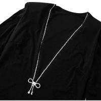 Elegante Vestido Mini de Cintura Alta y Ajustado Manga Larga, Cuello en V Profundo, Moda Nocturna para Mujeres - details 4